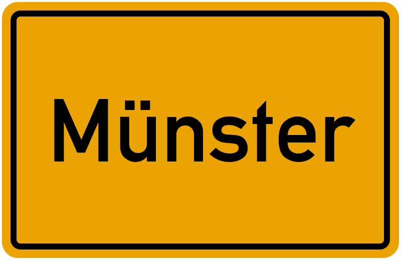 Ortsschild Münster kostenlos: Download & Drucken