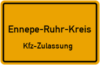Ortsschild Ennepe-Ruhr-Kreis