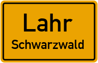 Ortsschild Lahr.Schwarzwald