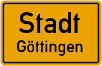 Ortsschild Stadt.Göttingen
