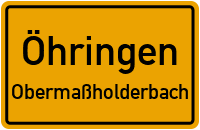 Straßenverzeichnis Öhringen Obermaßholderbach