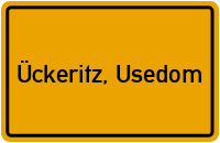 City Sign Ückeritz, Usedom