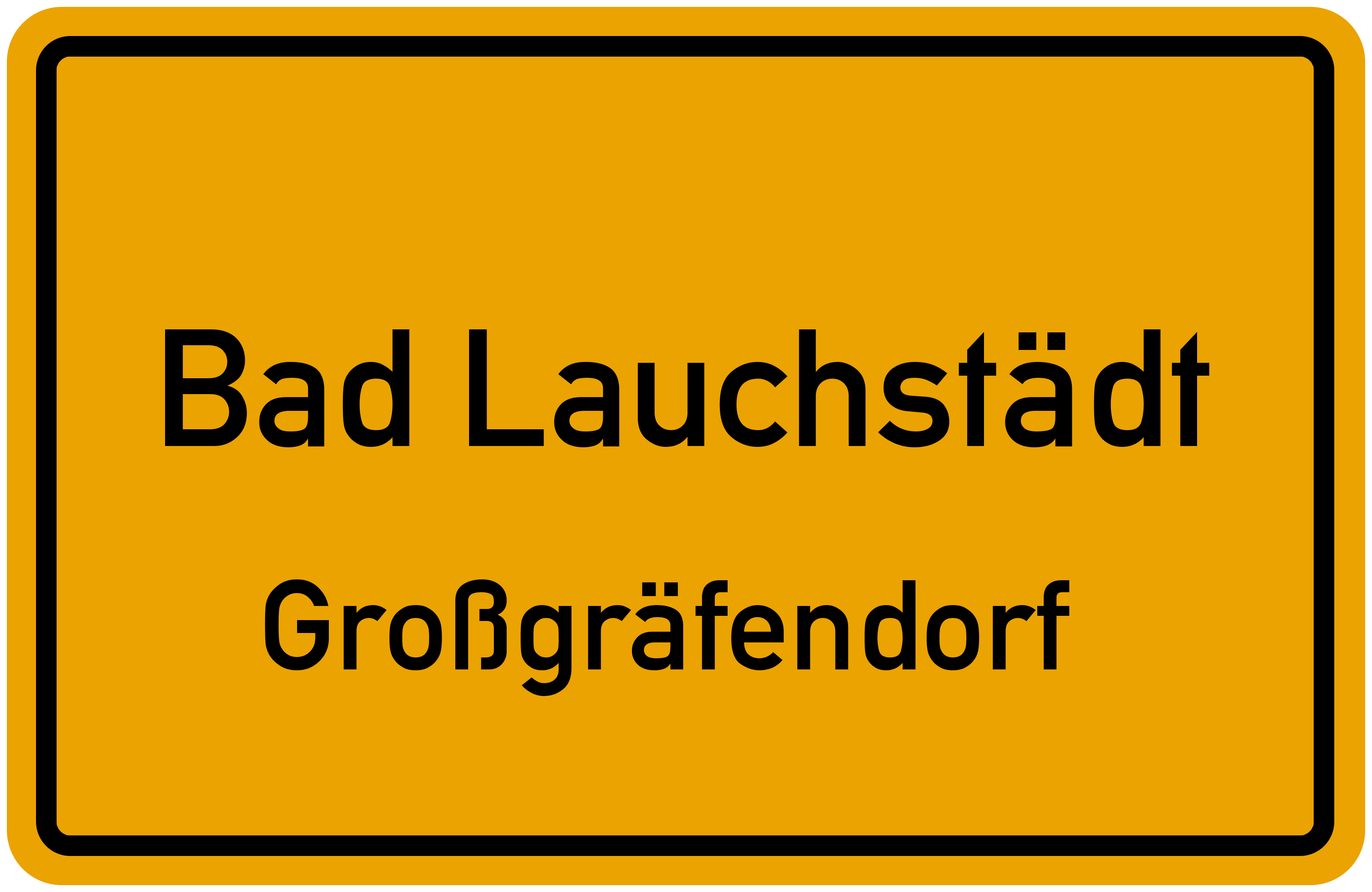 Ortsschild Bad Lauchstädt-Großgräfendorf kostenlos: Download & Drucken