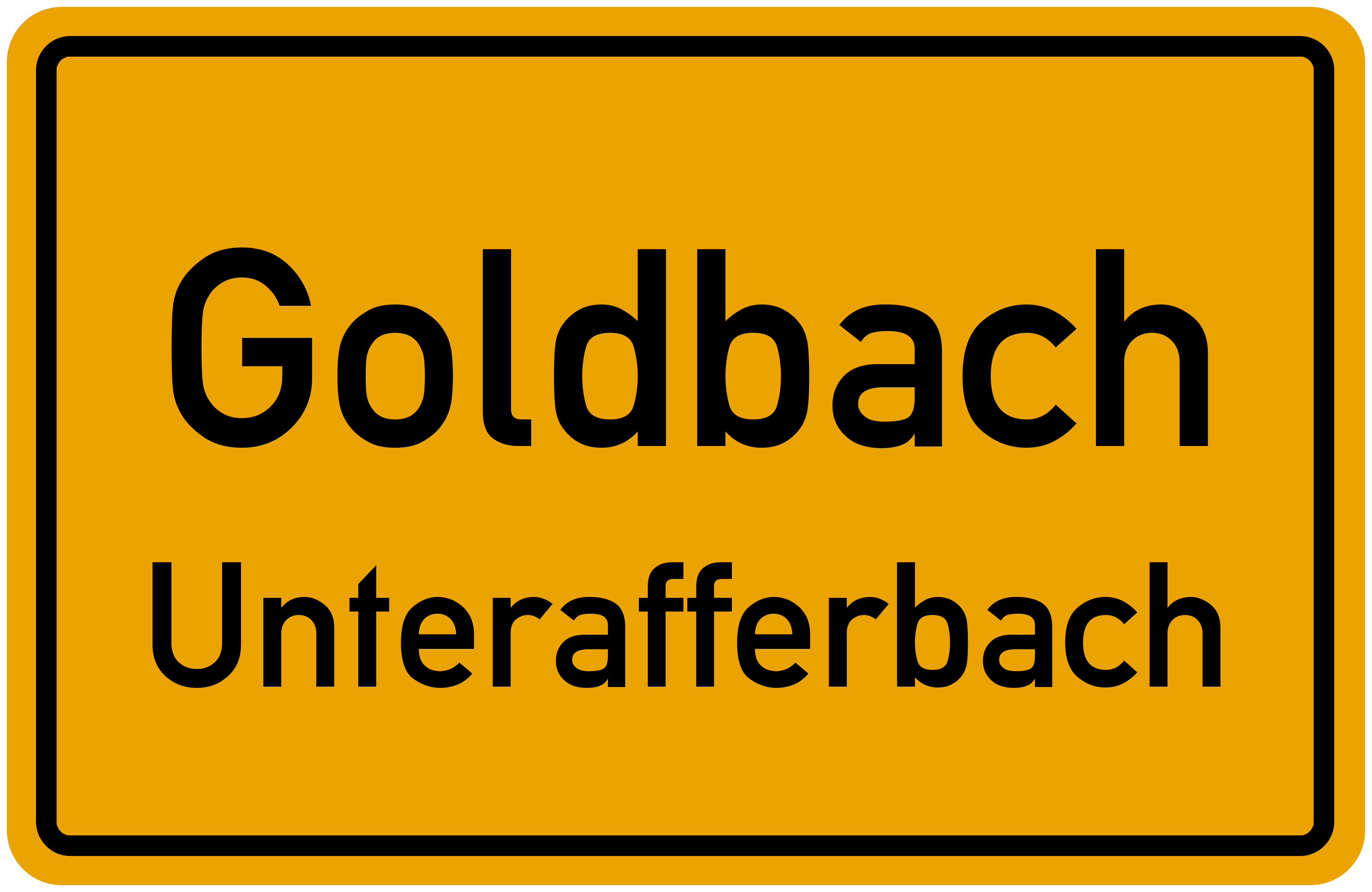 Ortsschild Goldbach-Unterafferbach kostenlos: Download & Drucken