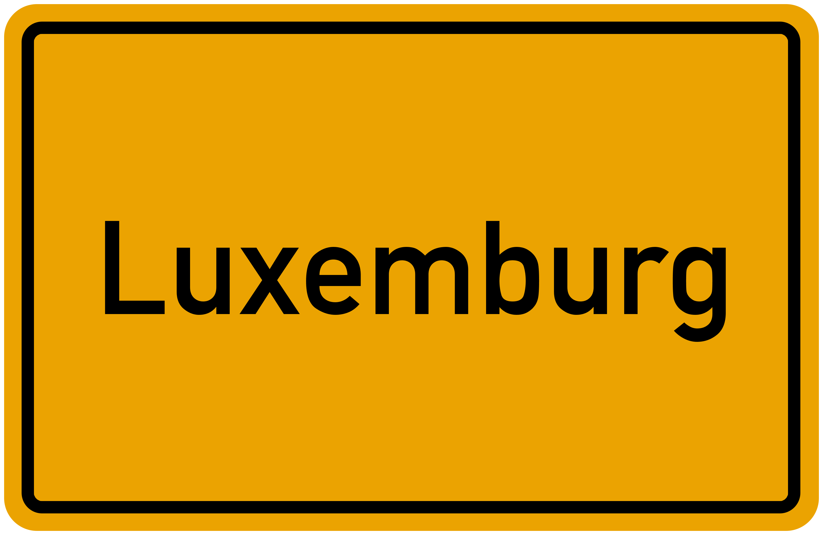 Ortsschild Luxemburg kostenlos: Download & Drucken