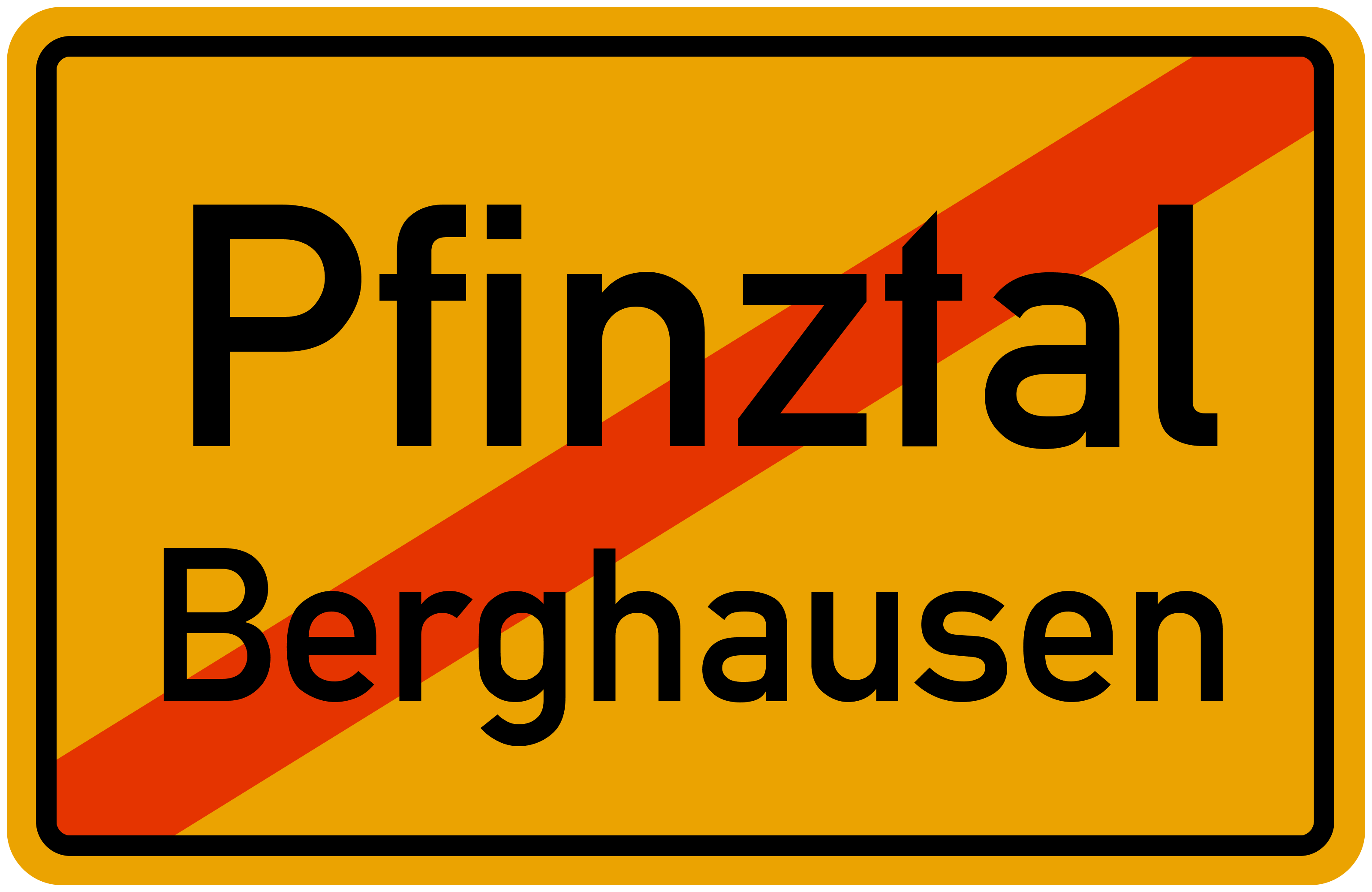 Ortsschild Pfinztal-Berghausen kostenlos: Download & Drucken