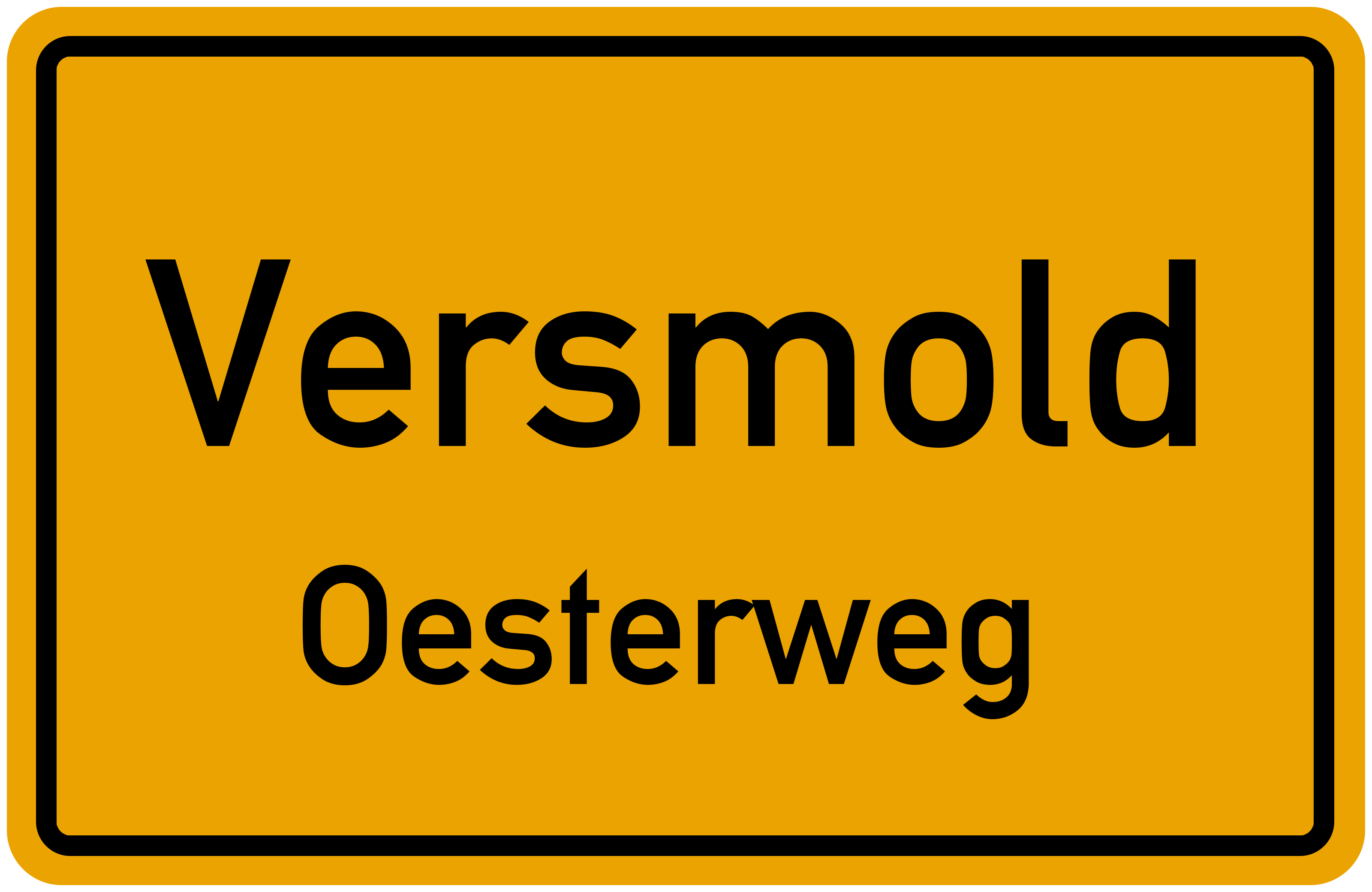 Ortsschild Versmold-Oesterweg kostenlos: Download & Drucken