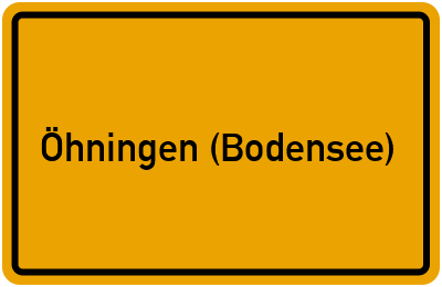 Ortsschild von Gemeinde Öhningen (Bodensee) in Baden-Württemberg