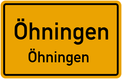 Ortsschild Öhningen Öhningen