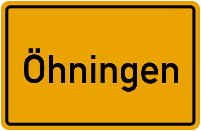 Ortsschild von Öhningen in Baden-Württemberg