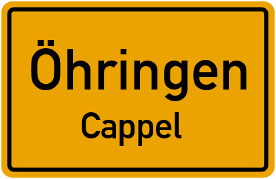 Ortsschild Öhringen Cappel