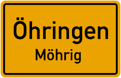 Ortsschild Öhringen Möhrig