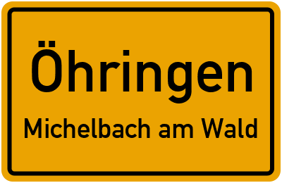 Straßenverzeichnis Öhringen Michelbach am Wald