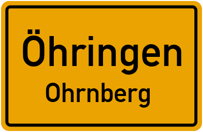 Ortsschild Öhringen Ohrnberg