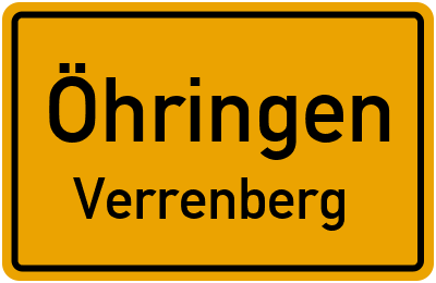 Ortsschild Öhringen Verrenberg