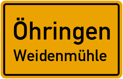 Straßenverzeichnis Öhringen Weidenmühle