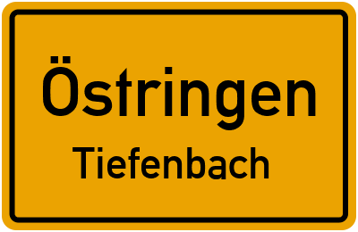 Ortsschild Östringen Tiefenbach