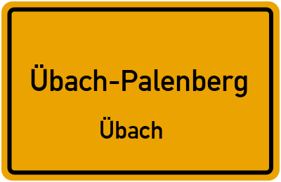 Ortsschild Übach-Palenberg Übach