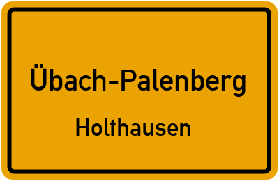 Ortsschild Übach-Palenberg Holthausen