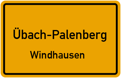 Ortsschild Übach-Palenberg Windhausen