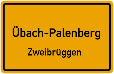 Ortsschild Übach-Palenberg Zweibrüggen