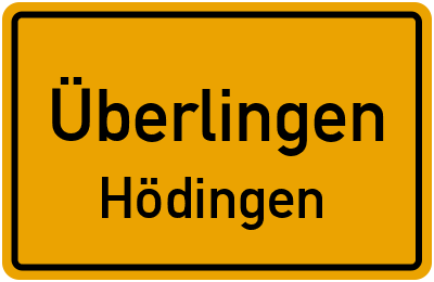 Straßenverzeichnis Überlingen Hödingen