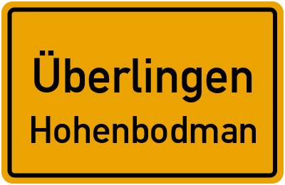 Straßenverzeichnis Überlingen Hohenbodman