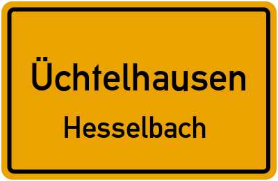Ortsschild Üchtelhausen Hesselbach
