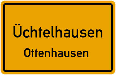 Ortsschild Üchtelhausen Ottenhausen