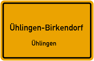 Ortsschild Ühlingen-Birkendorf Ühlingen