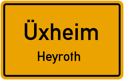 Ortsschild Üxheim Heyroth