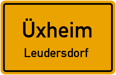 Ortsschild Üxheim Leudersdorf