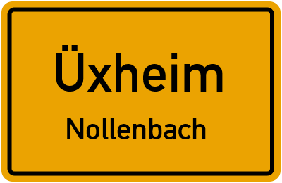 Ortsschild Üxheim Nollenbach