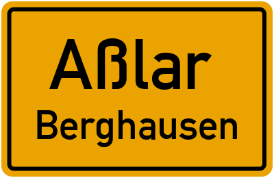 Ortsschild Aßlar Berghausen