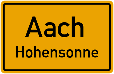 Straßenverzeichnis Aach Hohensonne