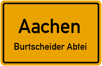 Straßenverzeichnis Aachen Burtscheider Abtei