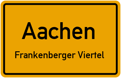 Straßenverzeichnis Aachen Frankenberger Viertel