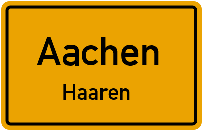 Ortsschild Aachen Haaren
