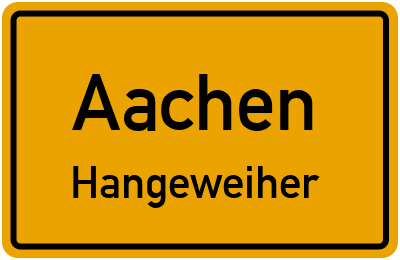 Straßenverzeichnis Aachen Hangeweiher