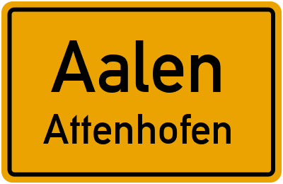 Straßenverzeichnis Aalen Attenhofen