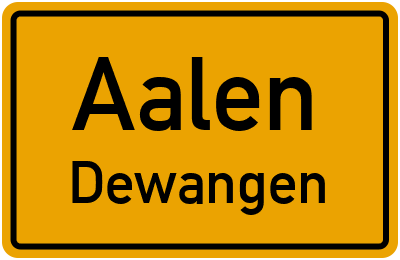 Straßenverzeichnis Aalen Dewangen
