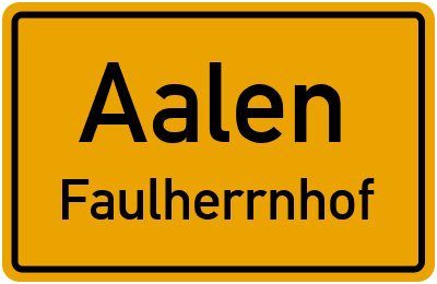 Straßenverzeichnis Aalen Faulherrnhof