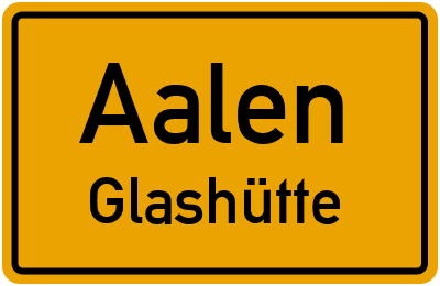 Straßenverzeichnis Aalen Glashütte
