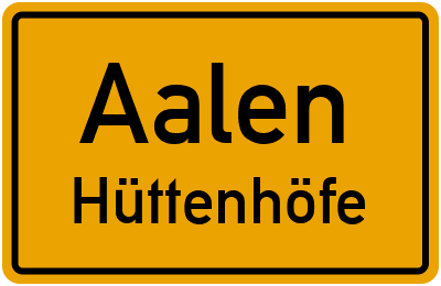 Straßenverzeichnis Aalen Hüttenhöfe