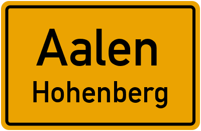 Straßenverzeichnis Aalen Hohenberg