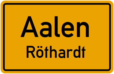 Straßenverzeichnis Aalen Röthardt