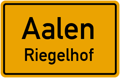Straßenverzeichnis Aalen Riegelhof