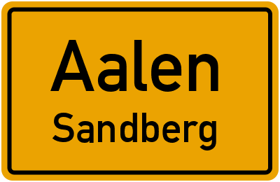Straßenverzeichnis Aalen Sandberg