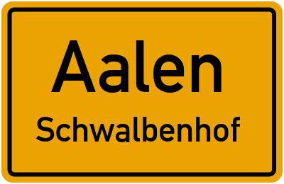 Straßenverzeichnis Aalen Schwalbenhof