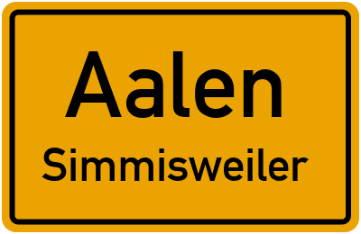 Straßenverzeichnis Aalen Simmisweiler